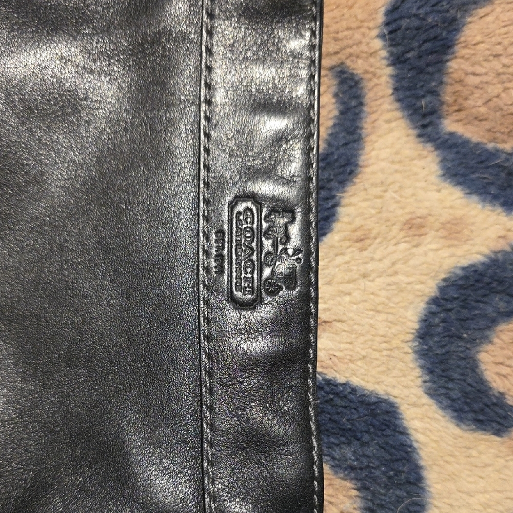 Coach Black Leather Piece